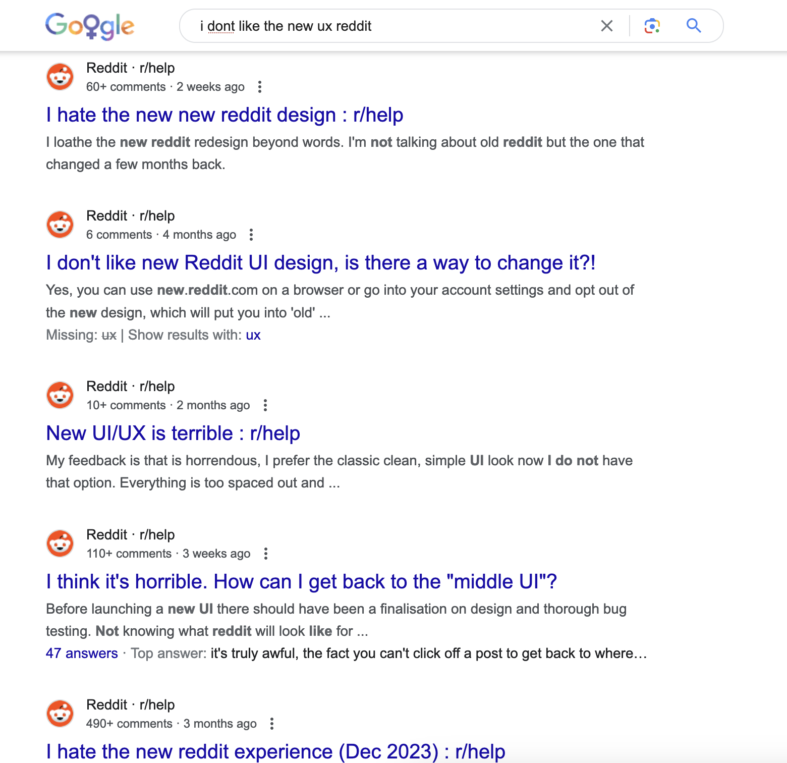 Disgruntled reddit users